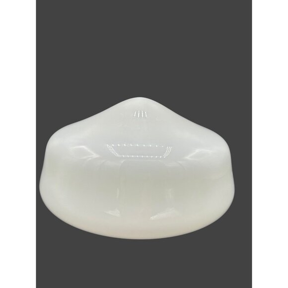 Vintage 8 in. Opal Milk glass School House Replacement Glass Globe 4 in. Neck fi - Picture 2 of 8